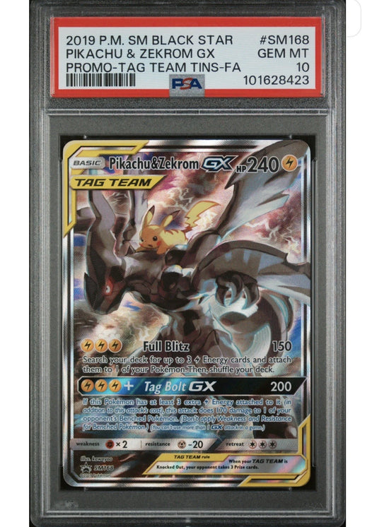 Pikachu & Zekrom GX PSA 10 - SM Promos (SMP)